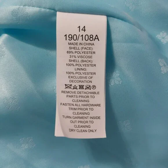 Kate Spade Dress 14 Light Blue Boucle Mini Fit Flare Sleeveless Feminine - Picture 10 of 15